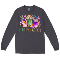 Smoke Happy Easter coffee cups with Bunny Long Sleeve Tee - NancyCooperArtShop