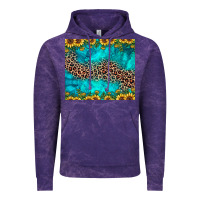 Cloud Purple leopard turquoise sunflower Vintage Hoodie - JahusDesignShop