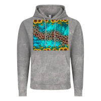 Cloud Rock leopard turquoise sunflower Vintage Hoodie - JahusDesignShop