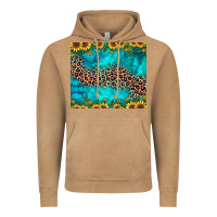 Vintage Camel leopard turquoise sunflower Vintage Hoodie - JahusDesignShop