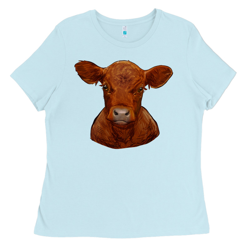 Red Angus Calf Ladies Tee by RanaPortraitStore | Teevron