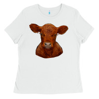 White red angus calf Ladies Tee - RanaPortraitStore
