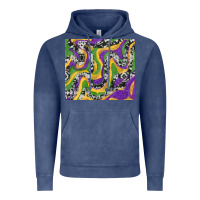 Vintage Denim mardi gras cowhide Vintage Hoodie - RanaPortraitStore