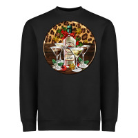 Black christmas martini cocktail party Heavyweight Sweatshirt - AdoDesignShop