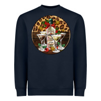 Navy christmas martini cocktail party Heavyweight Sweatshirt - AdoDesignShop