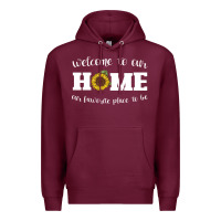 Burgundy welcome to our Home Sunflower Premium Hoodie - Bettercallsaul