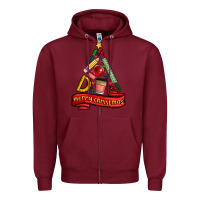 Burgundy teacher tools christmas tree Zipper Hoodie - MaliasSmallBusiness