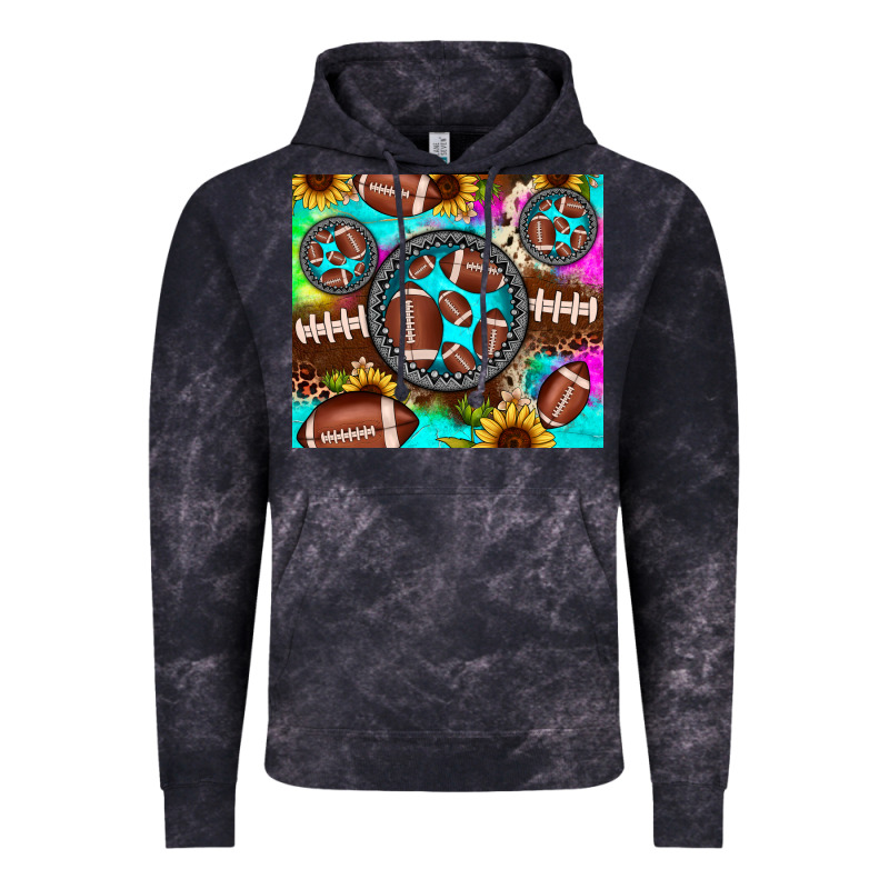 Football Tie Dye Gemstone Sunflower Vintage Hoodie by JahusDesignShop | Teevron