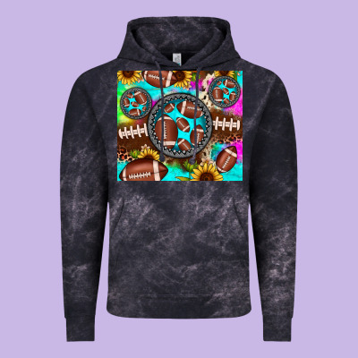 Football Tie Dye Gemstone Sunflower Vintage Hoodie Designed By Jahusdesignshop