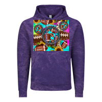 Cloud Purple football tie dye gemstone sunflower Vintage Hoodie - JahusDesignShop