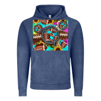 Vintage Denim football tie dye gemstone sunflower Vintage Hoodie - JahusDesignShop