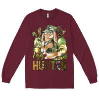 Burgundy Egg hunter Long Sleeve Tee - NancyCooperArtShop