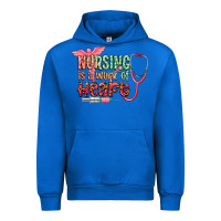 Cobalt Nursing is a work of heart Urban Hoodie - CowGirlArtShop