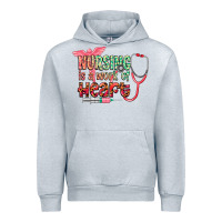 Heather Grey Nursing is a work of heart Urban Hoodie - CowGirlArtShop
