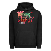 Pigment Black Nursing is a work of heart Urban Hoodie - CowGirlArtShop