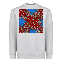 Heather Grey Glitter 4th of July Seamless Pattern Heavyweight Sweatshirt - BundleAndBundleShop