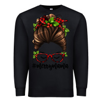 Black christmas merry mama Premium Sweatshirt - Jasminsmagicworld