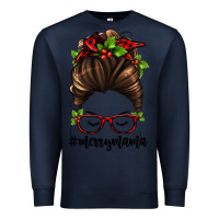 Navy christmas merry mama Premium Sweatshirt - Jasminsmagicworld