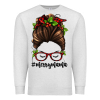 Oatmeal Heather christmas merry mama Premium Sweatshirt - Jasminsmagicworld