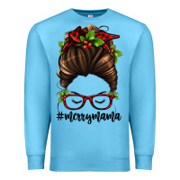 Ocean Blue christmas merry mama Premium Sweatshirt - Jasminsmagicworld