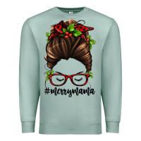 Seafoam christmas merry mama Premium Sweatshirt - Jasminsmagicworld