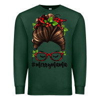 Sports Green christmas merry mama Premium Sweatshirt - Jasminsmagicworld