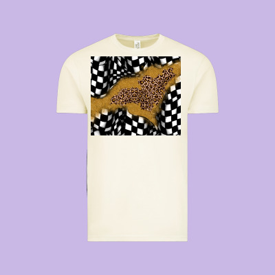Racing Glitter Leopard Vintage Tee Designed By Jahusdesignshop