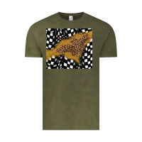 Vintage Olive racing glitter leopard Vintage Tee - JahusDesignShop