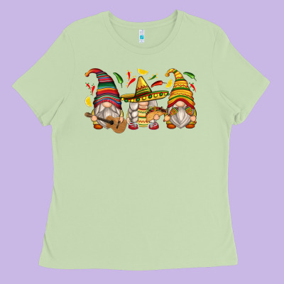 Mexican Gnomes Ladies Tee Designed By Zillion Design Studio