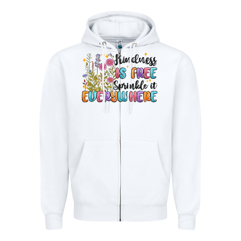 Kindness Is Free Sprinkle It Everywhere Zipper Hoodie by MaliasSmallBusiness | Teevron