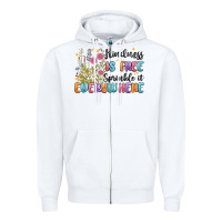 White kindness is free sprinkle it everywhere Zipper Hoodie - MaliasSmallBusiness