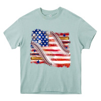 Arona baseball american flag Heavy Core Tee - texasbilliewilder