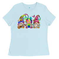 Baby Blue hippie gnomes Ladies Tee - Zillion Design Studio