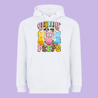 Chillin' With My Peeps Nurse Heavyweight Hoodie Designed By Artiststas