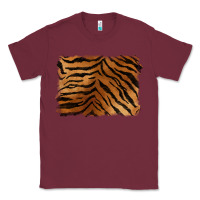 Burgundy handdrawn tiger pattern background Classic Tee - BarkalooDesign