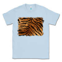 Dusty Blue handdrawn tiger pattern background Classic Tee - BarkalooDesign