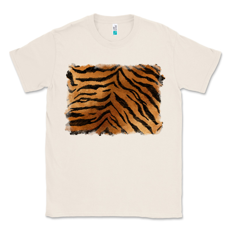 Handdrawn Tiger Pattern Background Classic Tee by BarkalooDesign | Teevron