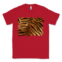 Red handdrawn tiger pattern background Classic Tee - BarkalooDesign