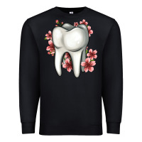 Black floral tooth Premium Sweatshirt - Jasminsmagicworld