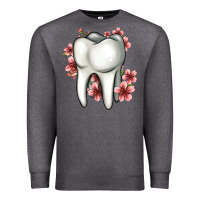 Charcoal Heather floral tooth Premium Sweatshirt - Jasminsmagicworld