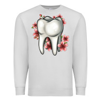 Dove Grey floral tooth Premium Sweatshirt - Jasminsmagicworld