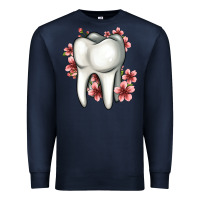 Navy floral tooth Premium Sweatshirt - Jasminsmagicworld