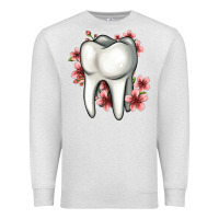 Oatmeal Heather floral tooth Premium Sweatshirt - Jasminsmagicworld