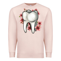 Pale Pink floral tooth Premium Sweatshirt - Jasminsmagicworld