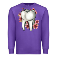 Purple floral tooth Premium Sweatshirt - Jasminsmagicworld