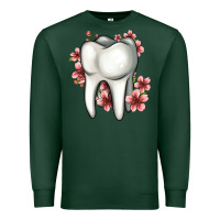 Sports Green floral tooth Premium Sweatshirt - Jasminsmagicworld