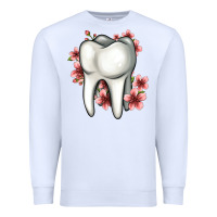 White floral tooth Premium Sweatshirt - Jasminsmagicworld