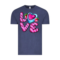 Vintage Denim love with strawberry candy Vintage Tee - AdoDesignShop