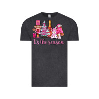 Vintage Black tis the season pink christmas Vintage Tee - AdoDesignShop