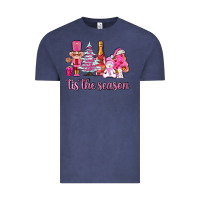 Vintage Denim tis the season pink christmas Vintage Tee - AdoDesignShop